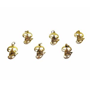 Muruga Tamil Om Gold Black Pendant (6 Pack)